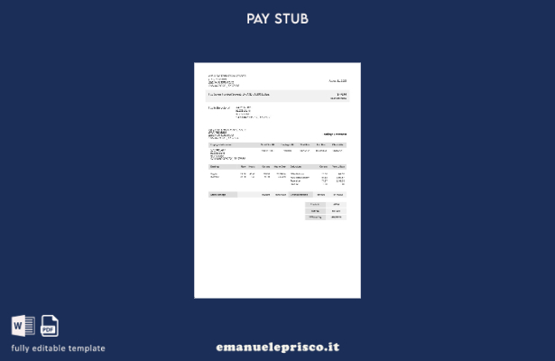 modello di dichiarazione dei guadagni del centro di distribuzione H E B in stile